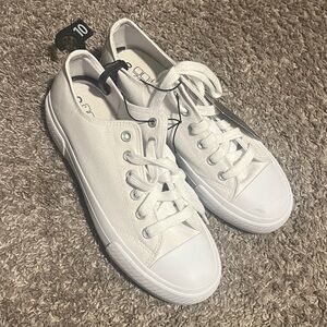 White Converse Style Sneakers